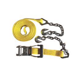 Smith & Locke Ratchet Tie-Down with Chain Hook 8m x 50mm - Screwfix