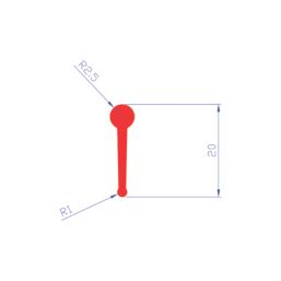 ETAL Neo 4-Fold Bath Screen Seal Grey 1020mm