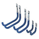 Smith & Locke Medium Duty Storage Hooks Zinc-Plated / Blue Sleeves 6 Pcs