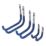 Smith & Locke Medium Duty Storage Hooks Zinc-Plated/Blue Sleeves 6 Pcs