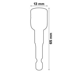 Erbauer  Hex Shank Impact Nut Driver 13mmx65mm