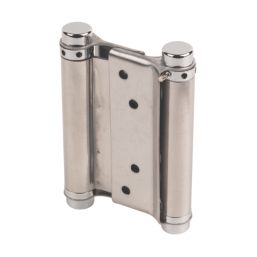 Eclipse Satin Stainless Steel  Spring Hinges 103mm x 136.8mm 2 Pack