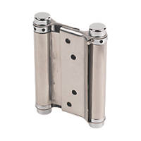 Eclipse Satin Stainless Steel  Spring Hinges 103 x 43mm 2 Pack