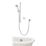 Aqualisa Smart Link HP/Combi Rear-Fed Chrome Thermostatic Dual Outlet Concealed Smart Shower with Bath Filler & Adjustable Head