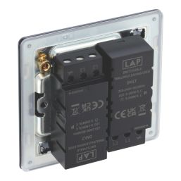 LAP  2-Gang 2-Way LED Dimmer Switch  Black Nickel with Colour-Matched Inserts