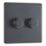 LAP  2-Gang 2-Way LED Dimmer Switch  Black Nickel with Colour-Matched Inserts