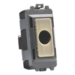 Knightsbridge GDM012AB 0A Grid Flex Outlet Antique Brass