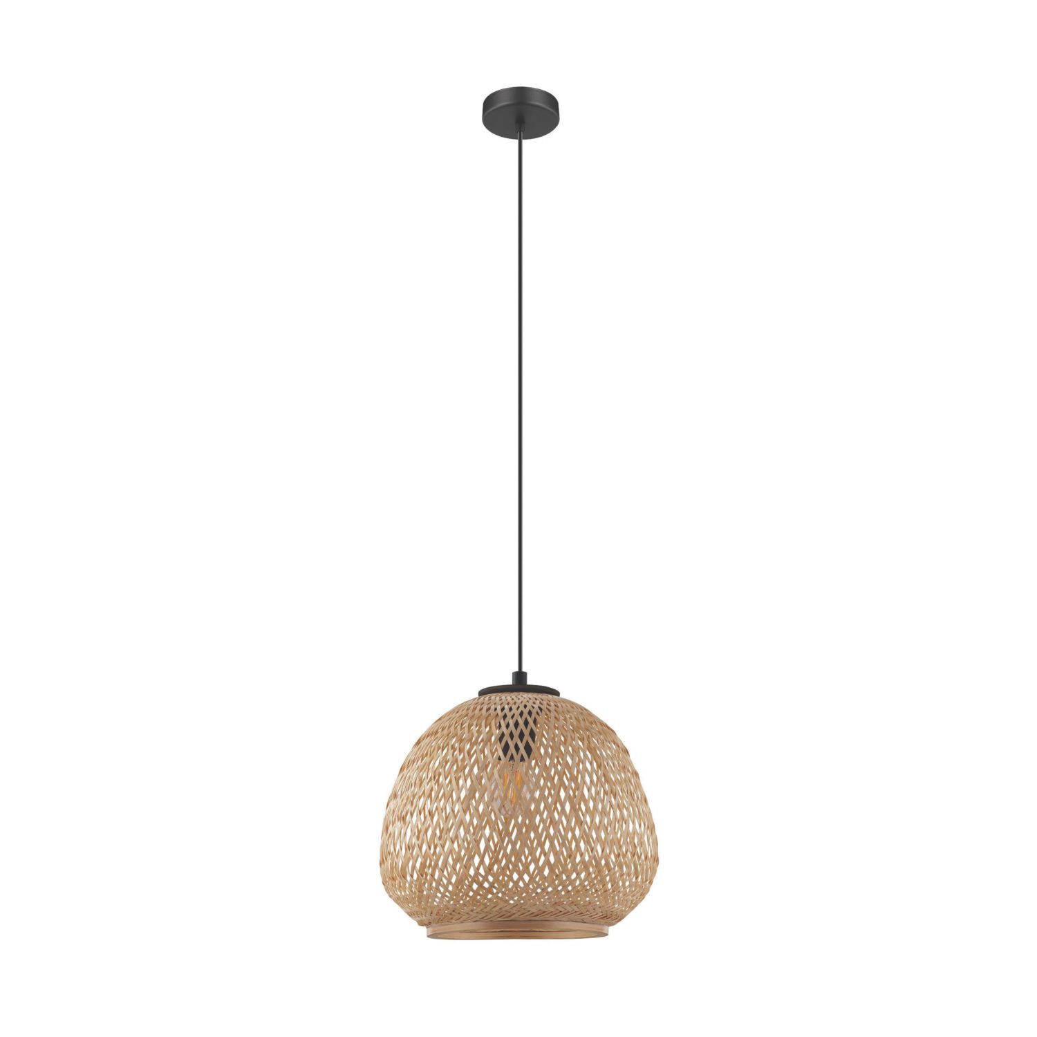 Eglo Dembleby Pendant Light Black/Brown (398CV)
