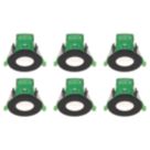 4lite Yuto Fixed  Fire Rated LED Downlight  Black 5W 630lm 6 Pack