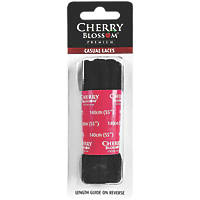 Cherry Blossom  Chunky Cord Shoe Laces Black 140cm