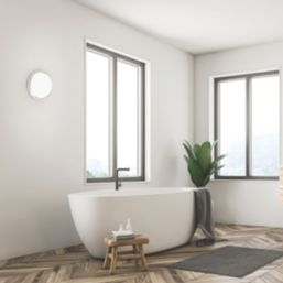 4lite  LED Wall/Ceiling Light with Microwave Sensor Chrome 18W 1847lm