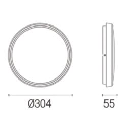 4lite  LED Wall/Ceiling Light with Microwave Sensor Chrome 18W 1847lm