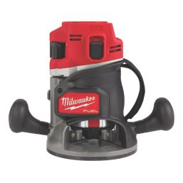 Milwaukee M18FR12KIT-0P FUEL 18V Li-Ion RedLithium 8mm, 12mm, 1/4" & 1/2" Brushless Cordless Router with Fixed & Plunge Base - Bare