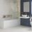 Maine HP/Combi Flexible Exposed Brushed Brass Thermostatic Round Bar Mixer Shower with Riser Handset & Overhead Outlet