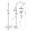 Maine HP/Combi Flexible Exposed Brushed Brass Thermostatic Round Bar Mixer Shower with Riser Handset & Overhead Outlet