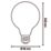 Calex  ES G95 LED Virtual Filament Smart Light Bulb 7W 806lm