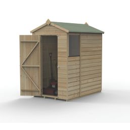 Forest Beckwood 4' x 6' (Nominal) Apex Shiplap Timber Shed with Assembly