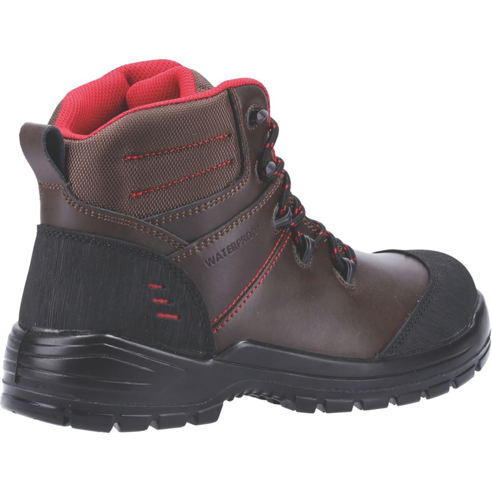 Amblers 308C Metal Free Safety Boots Brown Size 13 - Screwfix
