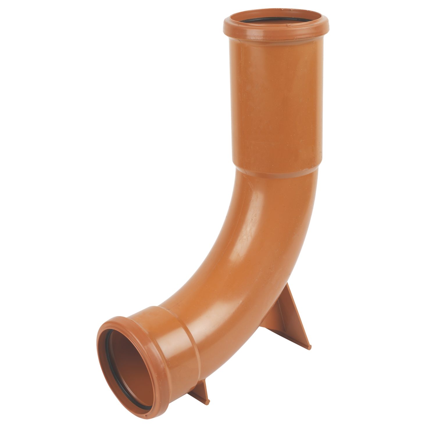 FloPlast Push-Fit 87.5° Double Socket Settlement Rest Bend 110mm (39923)