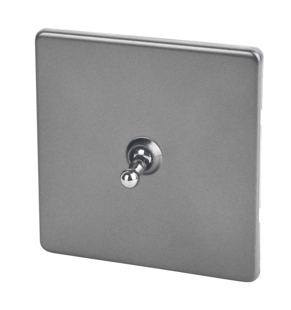 Varilight  10AX 1-Gang 2-Way Toggle Switch  Slate Grey
