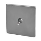 Varilight  10AX 1-Gang 2-Way Toggle Switch  Slate Grey