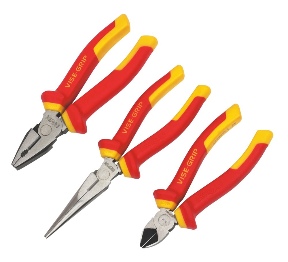 Irwin ViseGrip VDE Plier Set 3 Pcs Screwfix
