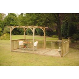 Forest Ultima 16' x 8' (Nominal) Flat Pergola & Patio Deck Kit