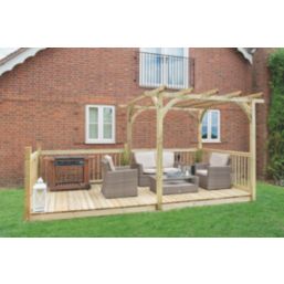 Forest Ultima 16' x 8' (Nominal) Flat Pergola & Patio Deck Kit