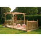 Forest Ultima 16' x 8' (Nominal) Flat Pergola & Patio Deck Kit