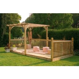 Forest Ultima 16' x 8' (Nominal) Flat Pergola & Patio Deck Kit