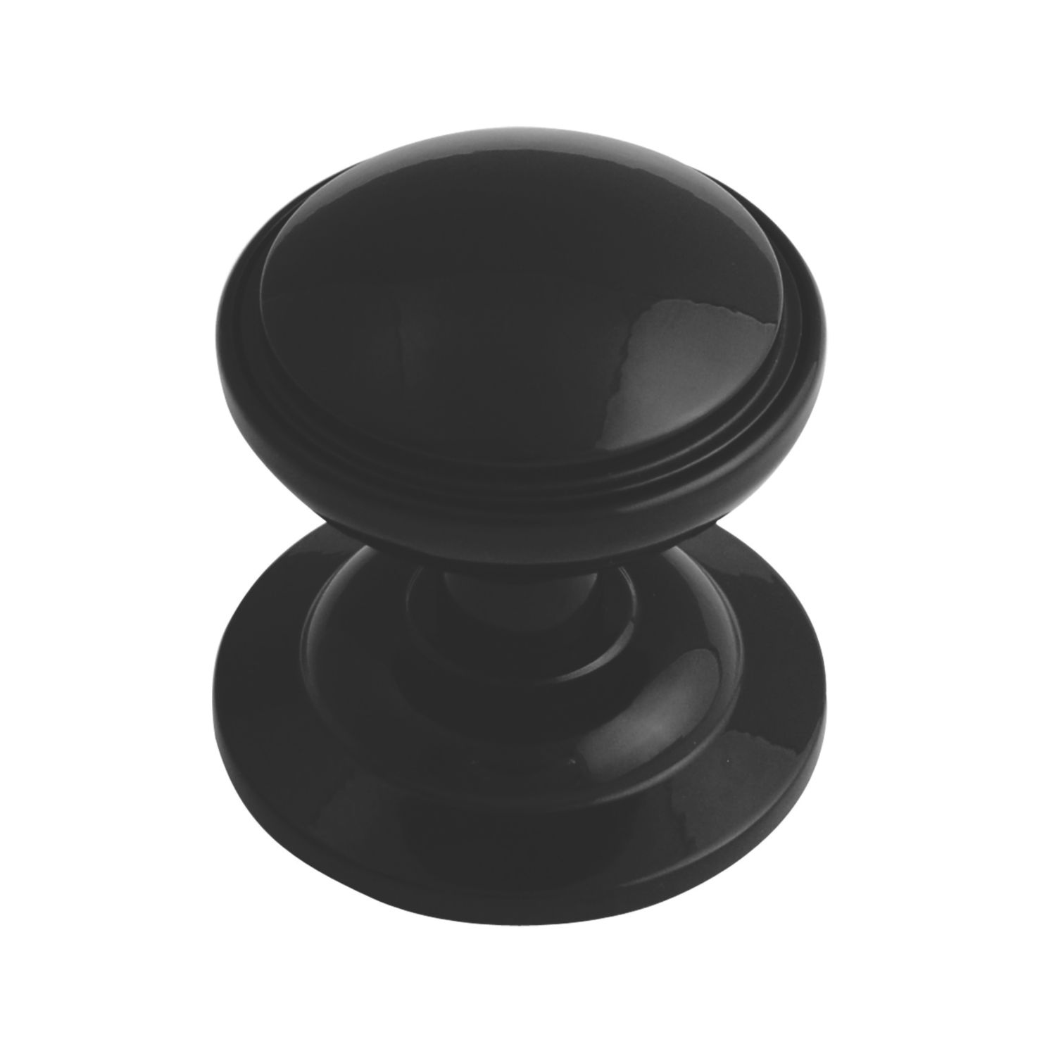 Fab & Fix Decorative Round Door Knob Black 75mm (3999P)
