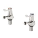 Refurb  Commercial Chrome  91.5mm Lever 2 Tap Holes Bath Pillar Tap