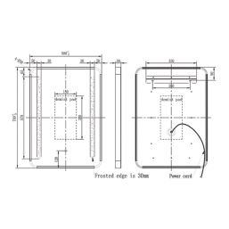 Calafornia Rectangular Bathroom Mirror With 2280lm LED Light 500mm x 700mm