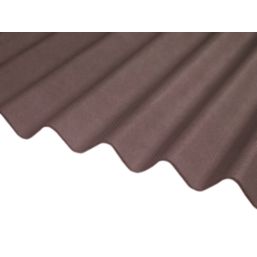 Corrugated Bitumen Roof Sheet Brown 2000mm x 2.2mm x 930mm 5 Pack