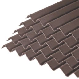 Corrugated Bitumen Roof Sheet Brown 2000mm x 2.2mm x 930mm 5 Pack