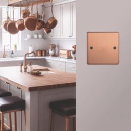 Varilight  1-Gang Blanking Plate Brushed Copper