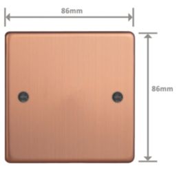 Varilight  1-Gang Blanking Plate Brushed Copper