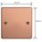 Varilight  1-Gang Blanking Plate Brushed Copper