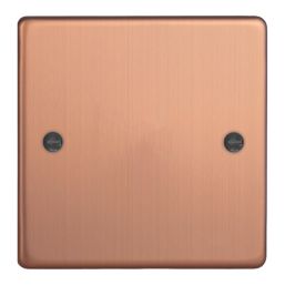 Varilight  1-Gang Blanking Plate Brushed Copper
