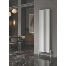 Reina Elips Double 1800mm x 600mm 6219BTU White Vertical Designer Radiator