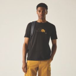 Regatta Cline IX Short Sleeve T-Shirt Black Desert Jeep Small 38.5" Chest