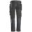 Snickers 6241 Stretch Trousers Grey / Black 41" W 32" L