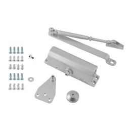 Smith & Locke Series 3 Fire Rated Overhead Door Closer Silver