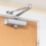 Smith & Locke Series 3 Fire Rated Overhead Door Closer Silver