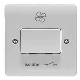 Crabtree Instinct 10A 1-Gang 3-Pole Fan Isolator Switch White