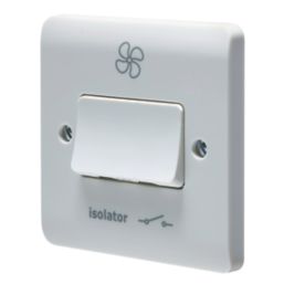 Crabtree Instinct 10A 1-Gang 3-Pole Fan Isolator Switch White