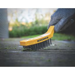 Roughneck Soft-Grip Carbon Steel Wire Brush