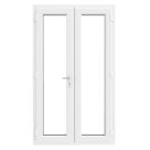 Crystal  White Triple-Glazed uPVC French Door Set 2055mm x 1190mm