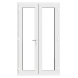 Crystal  White Triple-Glazed uPVC French Door Set 2055mm x 1190mm