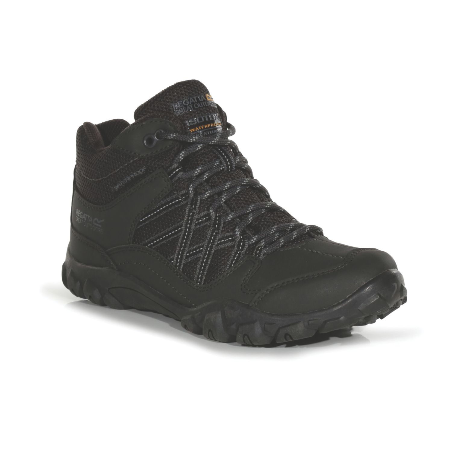 Regatta Edgepoint Mid-Walking Size 7 Womens Ash/Granite Waterproof Non Safety Work Boots (399JW)